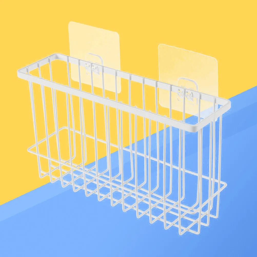 

Bathroom Shower Caddy Wall Rack Heavy Duty White Iron Storage Basket Holder for Shampoo Face Cleanser Soap Spice Jar Kitchen