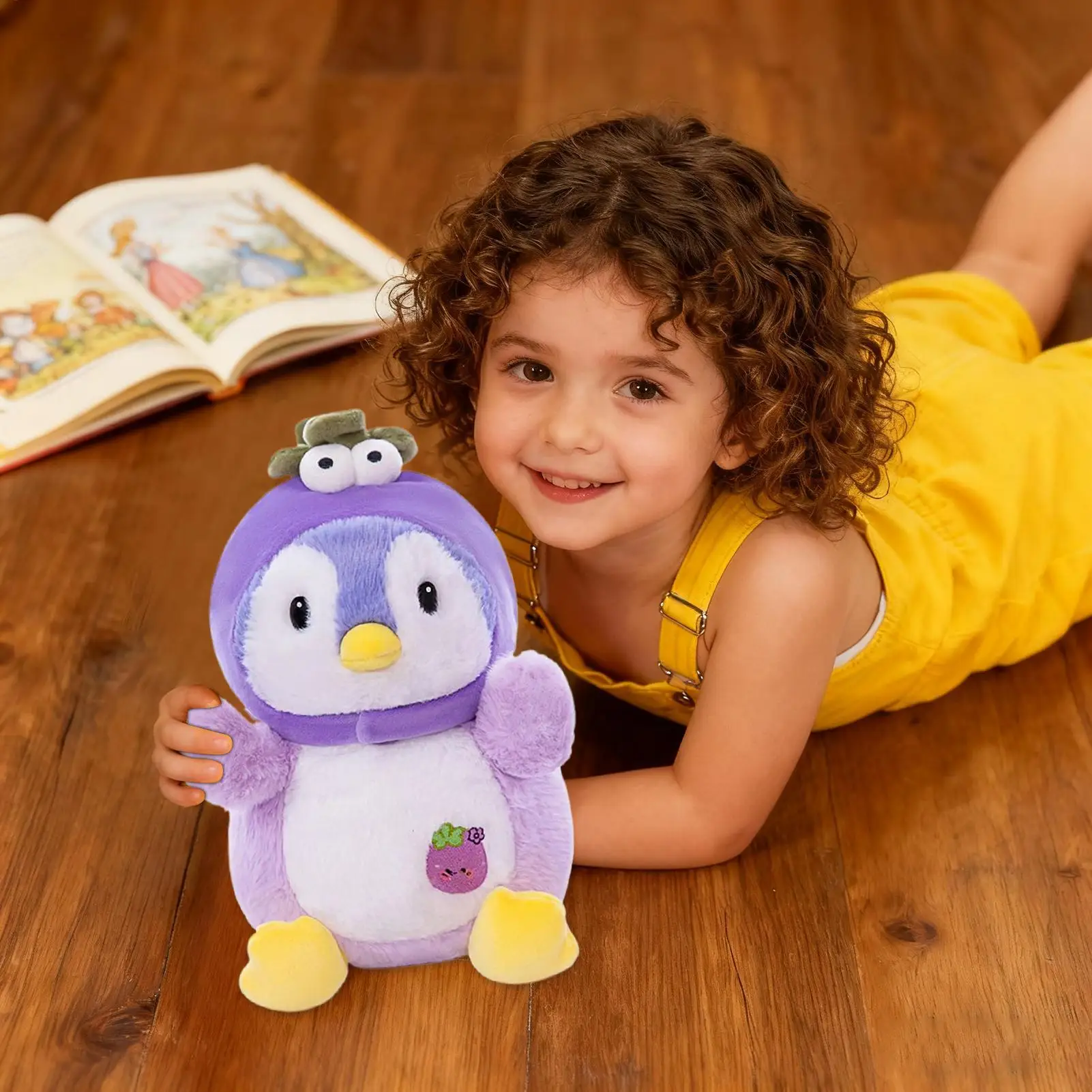 Pingüino de peluche, pingüino de fruta, muñeco de peluche, muñeco de animales de dibujos animados para niños, adolescentes, adultos, coleccionistas, hora de juegos, dormitorio de guardería