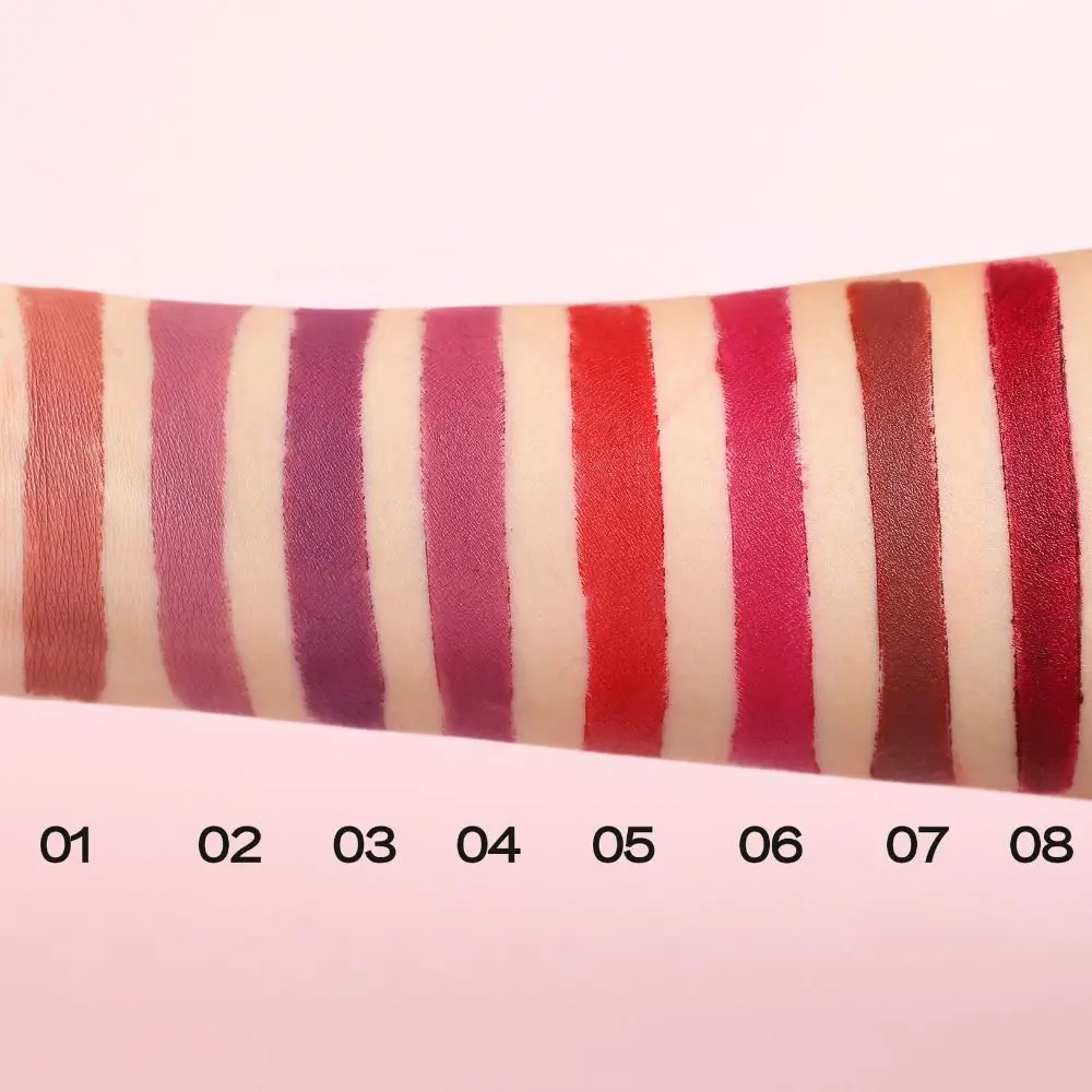 Lápiz labial mate de larga duración, hidratante, lápiz labial de niebla de terciopelo, tinte de labios que no se decolora, lápiz labial multicolor para mujer