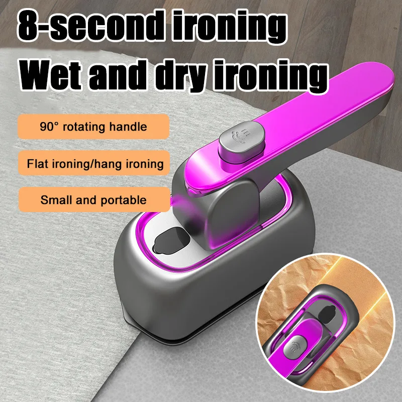 Household Small Handheld High-power Electric Iron Rotatable Handle Portable Wet Dry Dual-purpose Steam Steamer