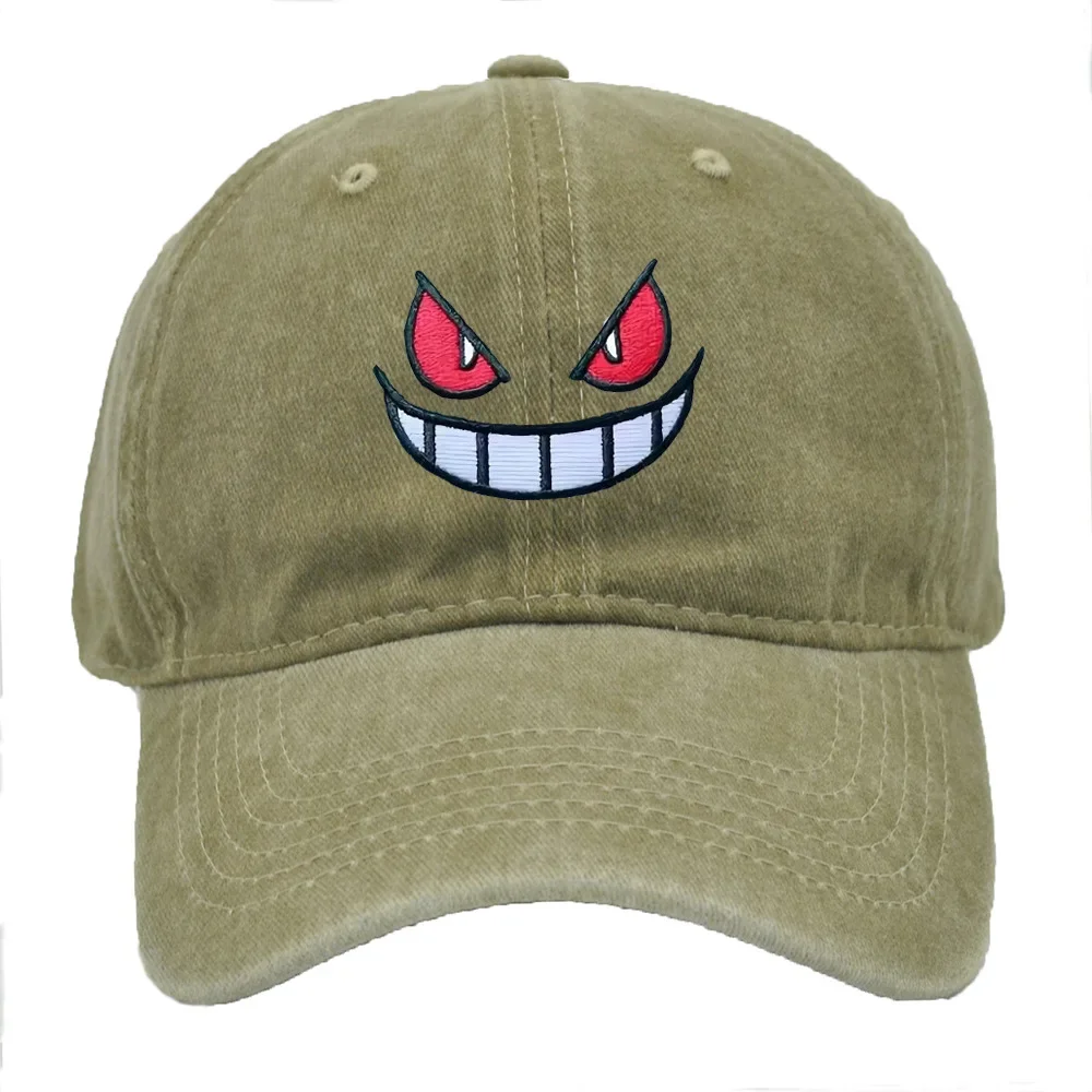 Pokemon Gengar Anime Baseball Caps Snapback Hats Adjustable Sports Caps Hip Hop Hats Trendy Embroidery Solid Color for Men Women