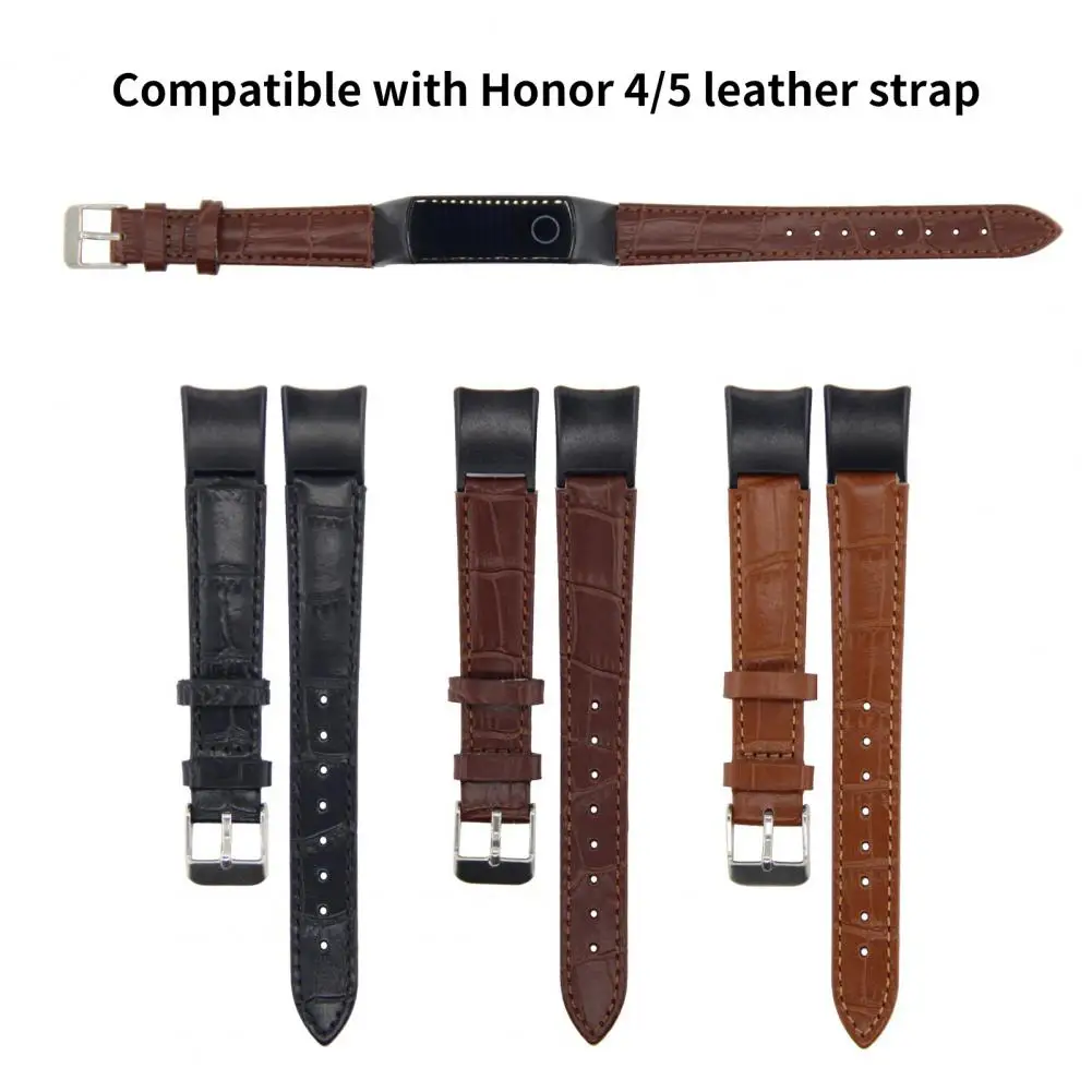 Impermeável respirável Soft Faux Leather Wristwatch Band, Assista Acessórios, Honra 4, 5, 6