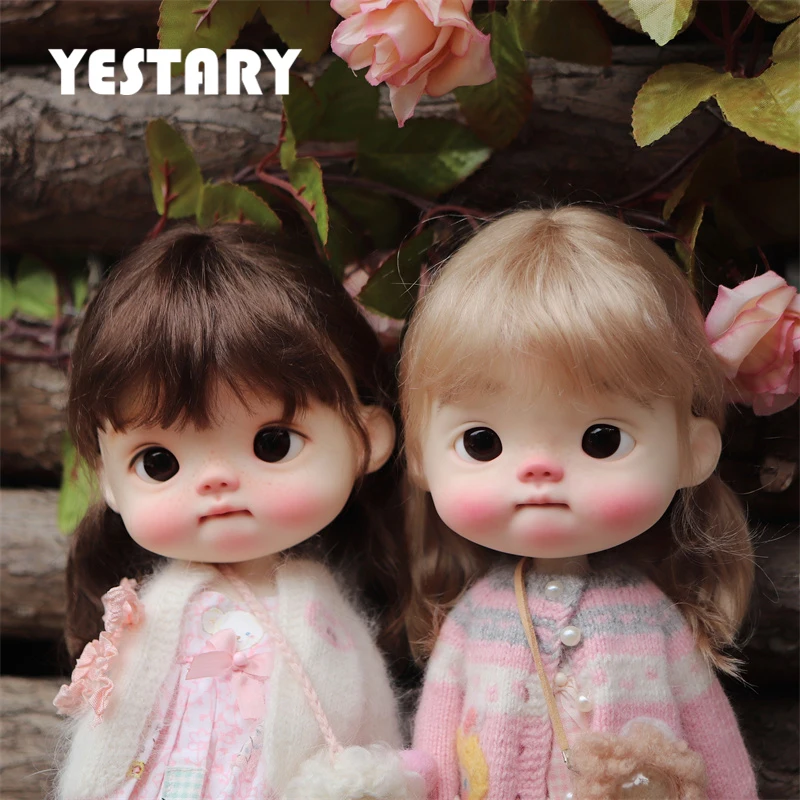 

YESTARY Blythe Doll Mohair Wigs For Qbaby DianDian BJD Dolls Accessories Short Hair Double Ponytail Braid Wigs Bangs For Girls