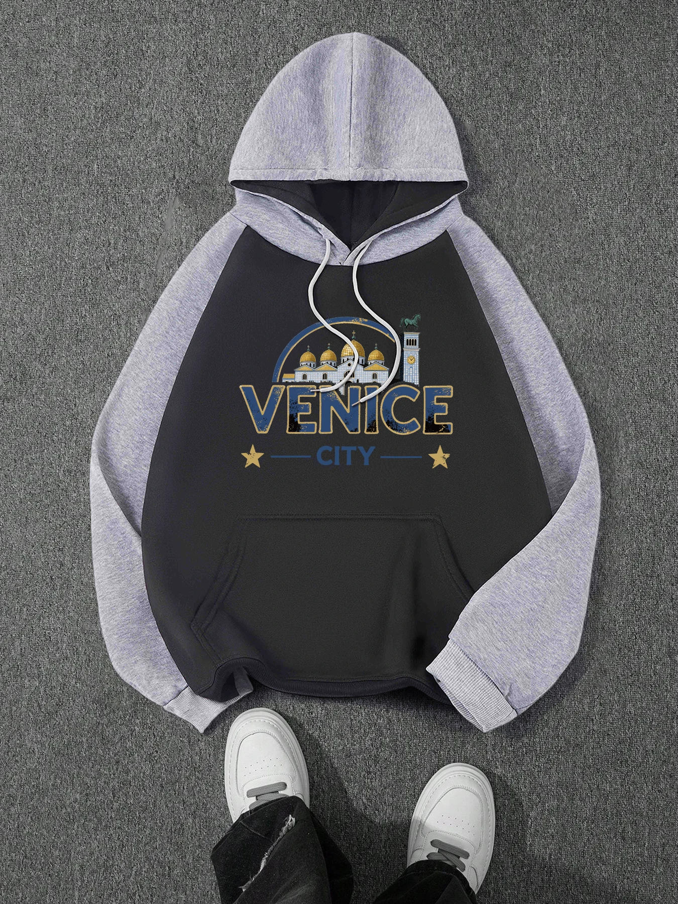 Мужская толстовка реглан с принтом Venice Basilica San Marco, флисовая толстовка в стиле хип-хоп, повседневная уличная одежда большого размера, осенние мягкие толстовки