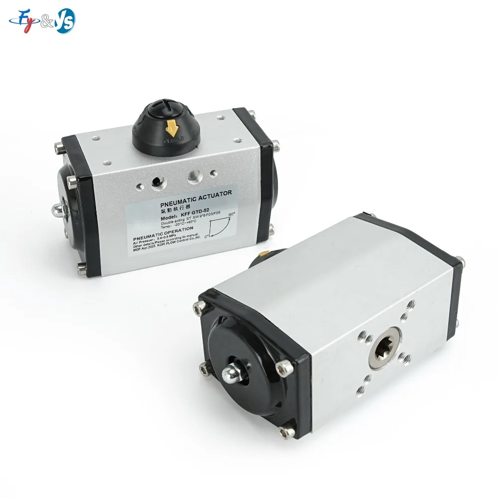 90 Degree Rotary Air Actuator for Ball/Butterfly Valve, GTD-52 Double Acting Pneumatic Actuator,  0.4-0.7MPa Valve Actuator