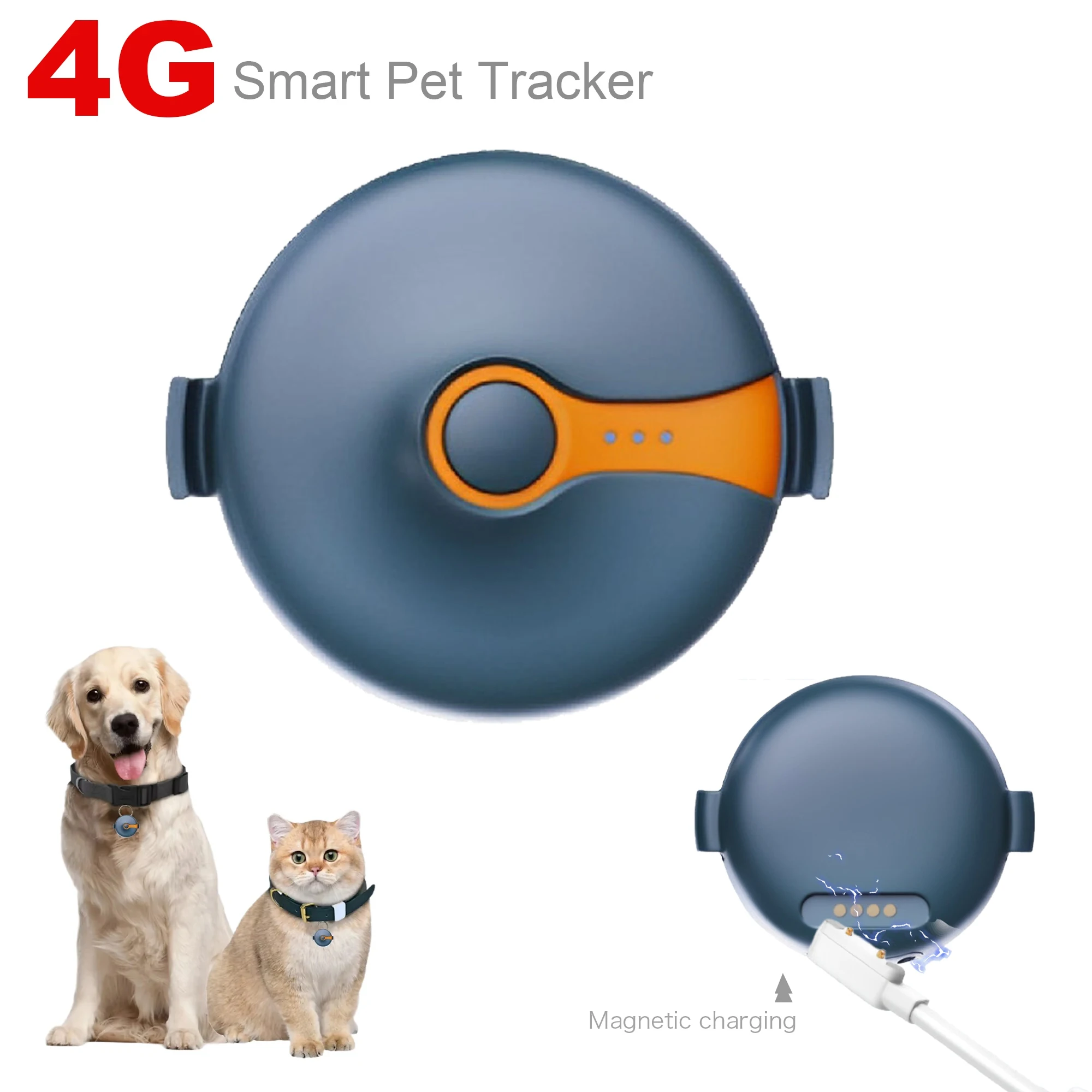 4G Mini Gps Tracker for Dogs Pet Waterproof Remote Real-time Tracker Anti-loss W/ Historical Track Inquire for Cats Accessories