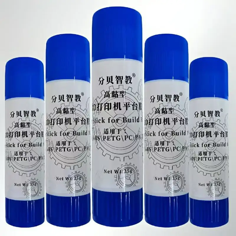 

3D Printer Solid Glue Stick, PVP Hydrophilic Soluble Bed Adhesive for Glass Platform Anti-Warping Cold Application,,for filament