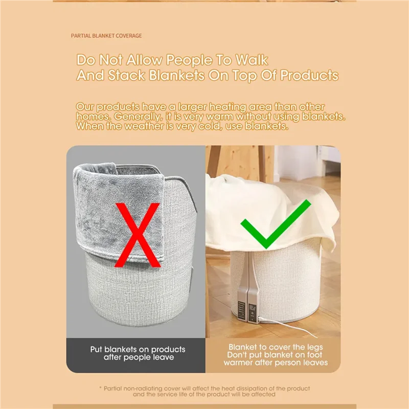 ABGR-2X سخان أقدام كهربائية شاشة ديجيتال قابلة للطي المحمولة قابل للتعديل ترموستات جهاز تدفئة القدمين الاتحاد الأوروبي التوصيل