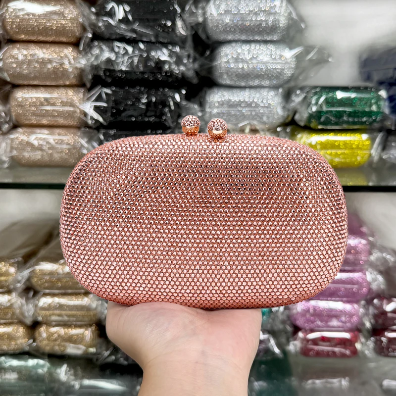 

2024 New Wedding Stone Clutch Christmas Valentine's Day Gift Women's Evening Bag Rhinestone Wallet Crystal Diamond Evening Bag