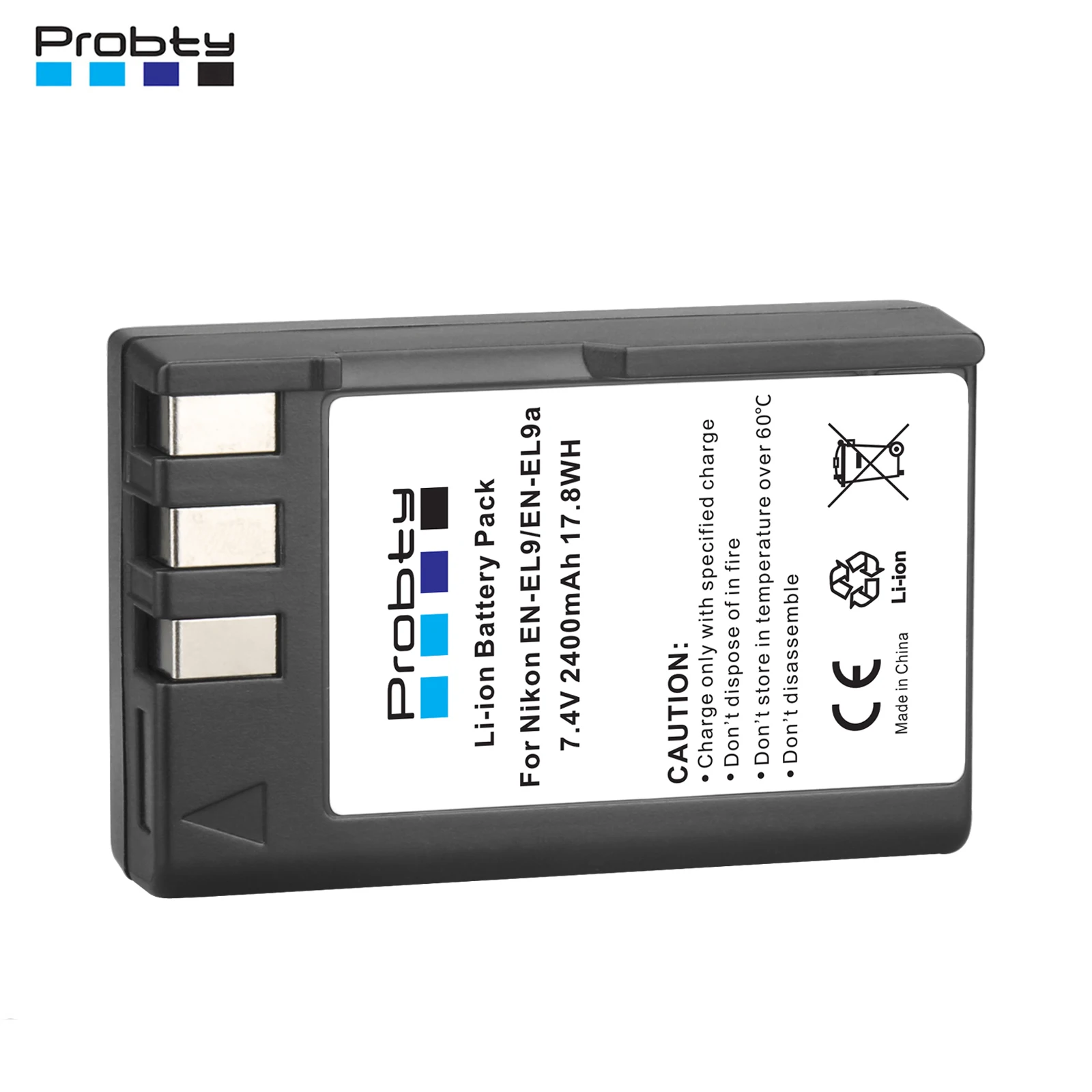 Probty EN-EL9 EN-EL9a EN EL9 Li-ion Battery Pack for Nikon D40 D40x D60 D3000 D5000 Digital SLR Cameras