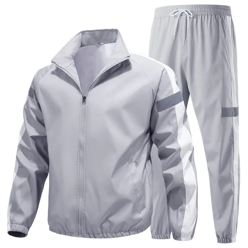 

Spring Autumn Men's Sports Tracksuits Casual Sportswear Zipper Jacket Coat And Pants Two-Piece Set Man Sports Suit Outfit