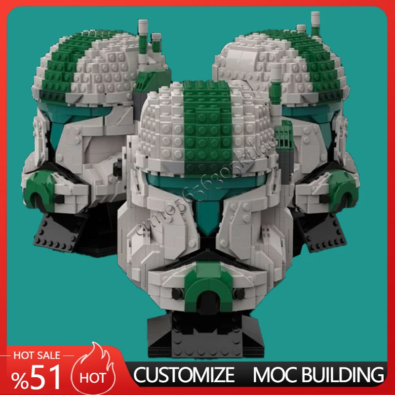 

886PCS Star Plan MOC Helmet Clone Commando Fixer Model DIY Custom Puzzle Architecture Education Assembly Model Birthday Xmas Toy