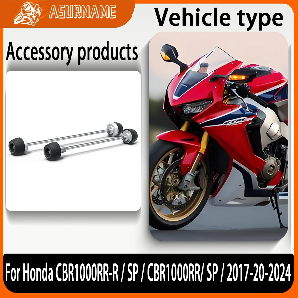

Motorcycle Front & Rear Axle Fork Crash Sliders Wheel Protection For Honda CBR1000RR CBR1000RR SP CBR1000RR-R 2017-2024