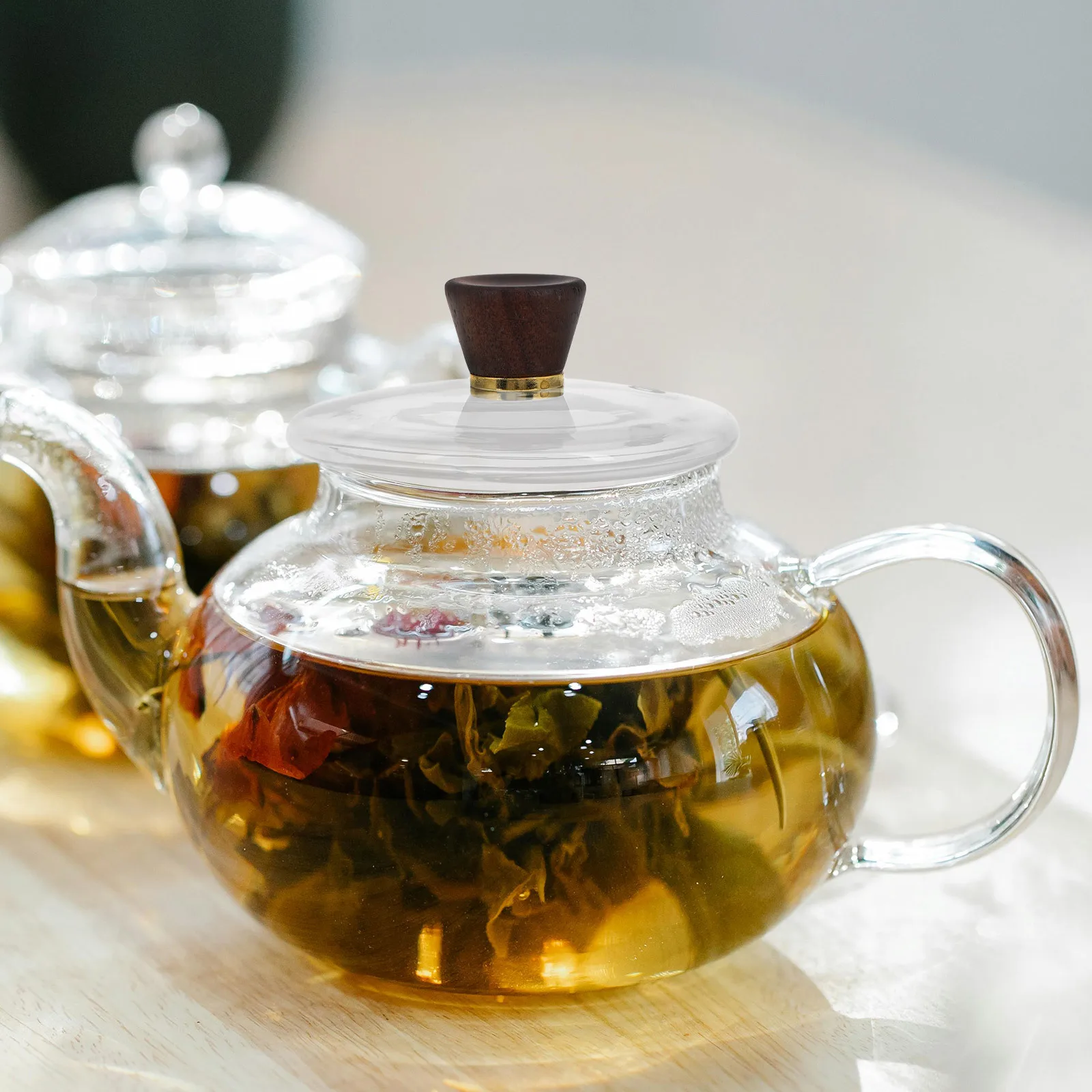 

Premium Glass Teapot Lid Replacement Clear Heat Resistant Cover for Brewing Tea Stovetop Kettle Infuser Jar Dispenser Home