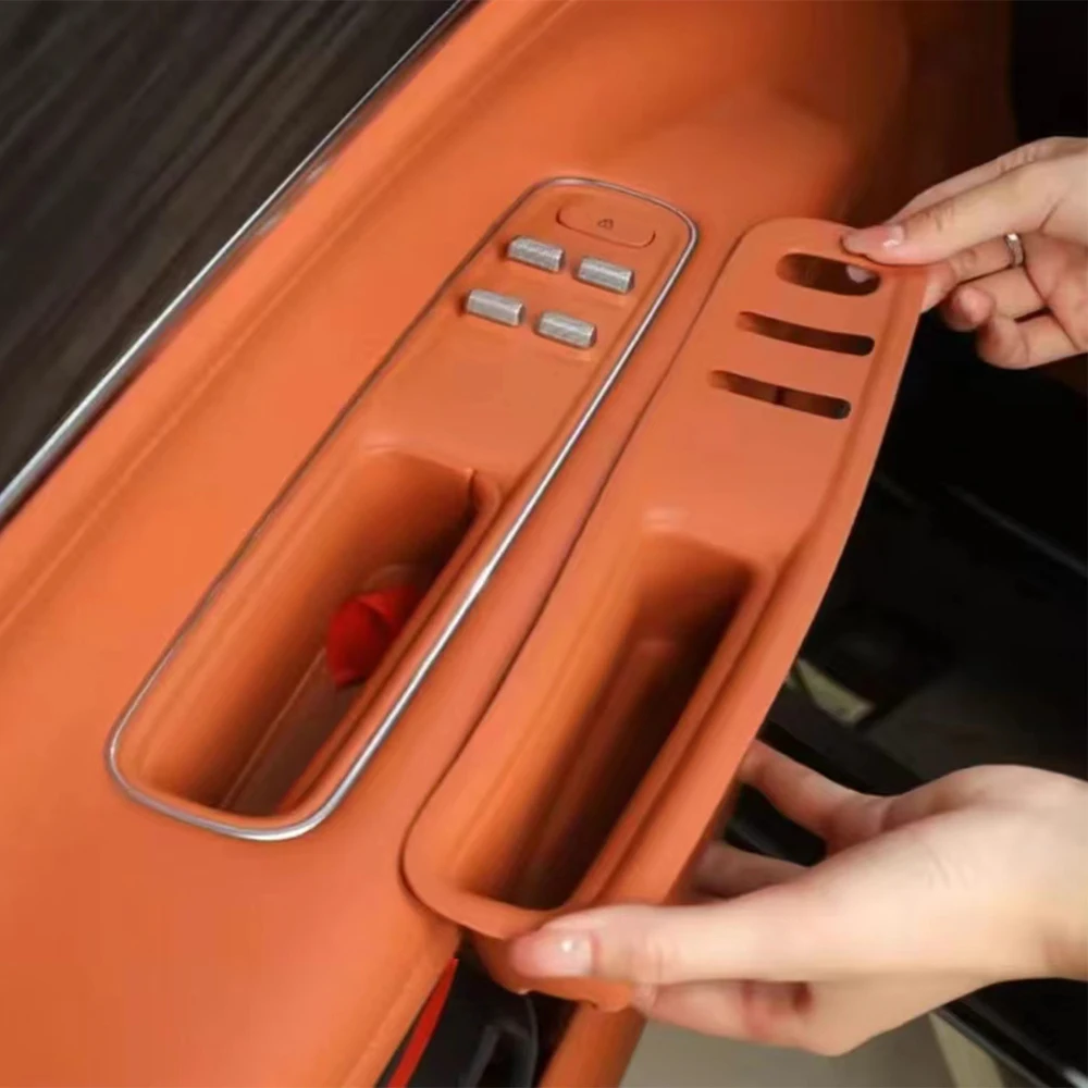 

For HUAWEI AITO M9 2024 Car Styling Door Storage Box Handle Pad Silicone Door Slot Pad Interior Accessories