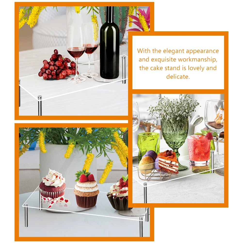 

Elegant Transparent Display Stand Large Capacity High Base Clear Acrylic Dessert Stand For Wedding Party Home Use Decorative