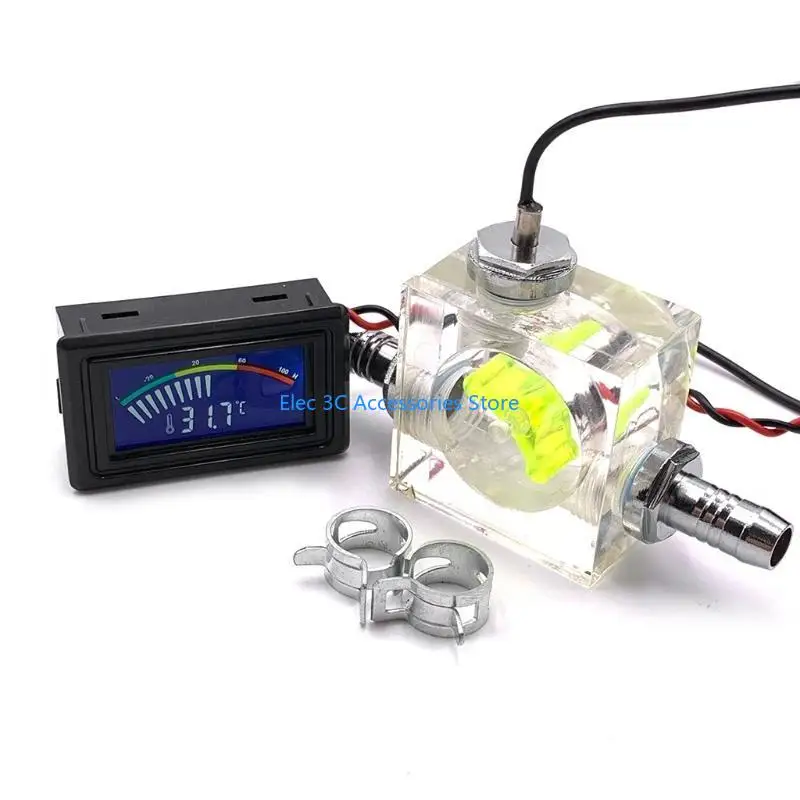 Y51A Durable Three Way Meter Thermometer with Led Display Screen for Liquid Cooler System Component