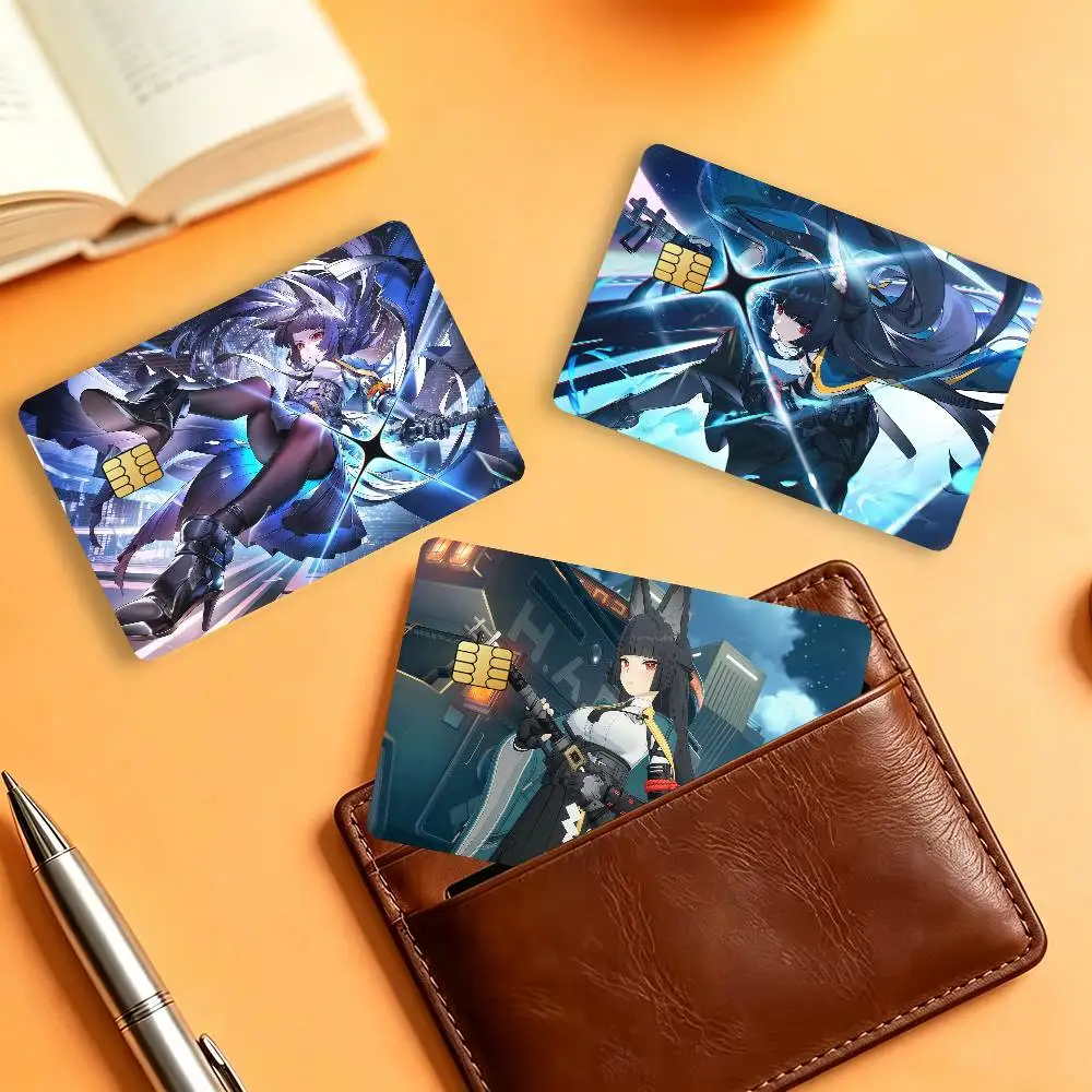 Zenless Zone Zero Hoshimi Miyabi Matte Card Stickers For Credit Cards Debit Cards And Transit Cards 4Pcs