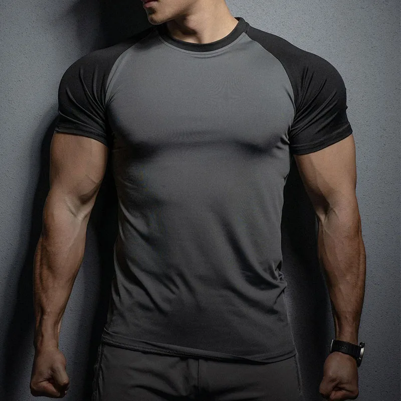 2024 New Men Summer Short Sleeve Fitness T Shirt Running Sport Gym Compression T Shirt Workout Casual High Quality Tops Clothing