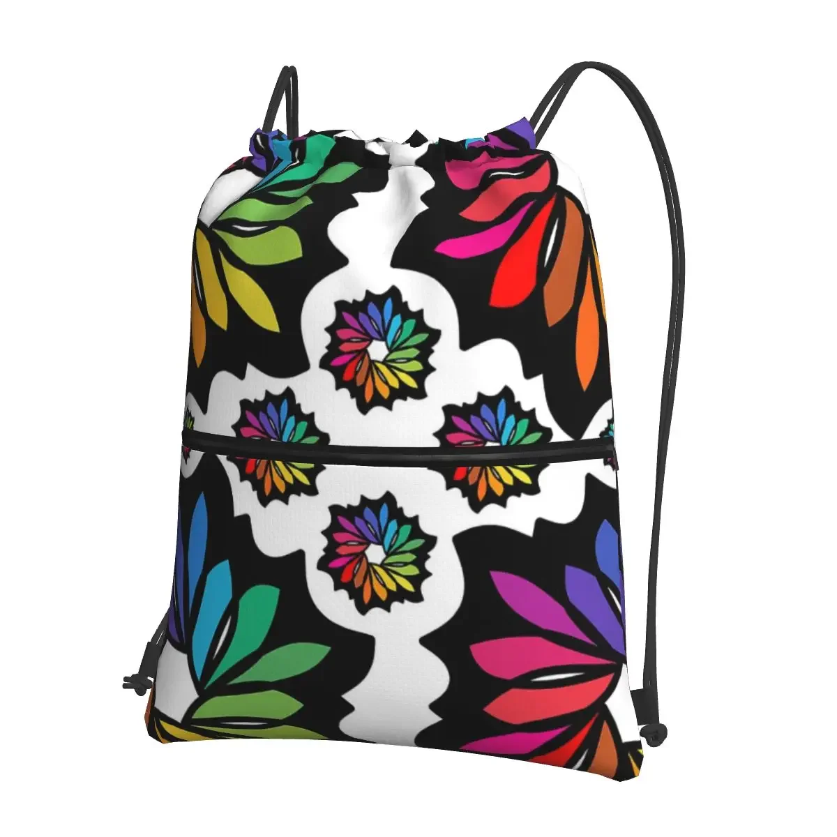 Funky Floral Portable Backpacks Drawstring Bag Multi-function Drawstring Bundle Pocket Sundries Bags For Travel Sport Man Woman