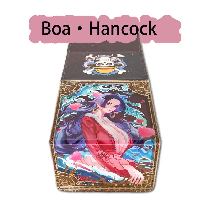 one-piece-boa-hancock-diy-large-capacity-leather-card-box-thickened-anime-game-collection-card-storage-box