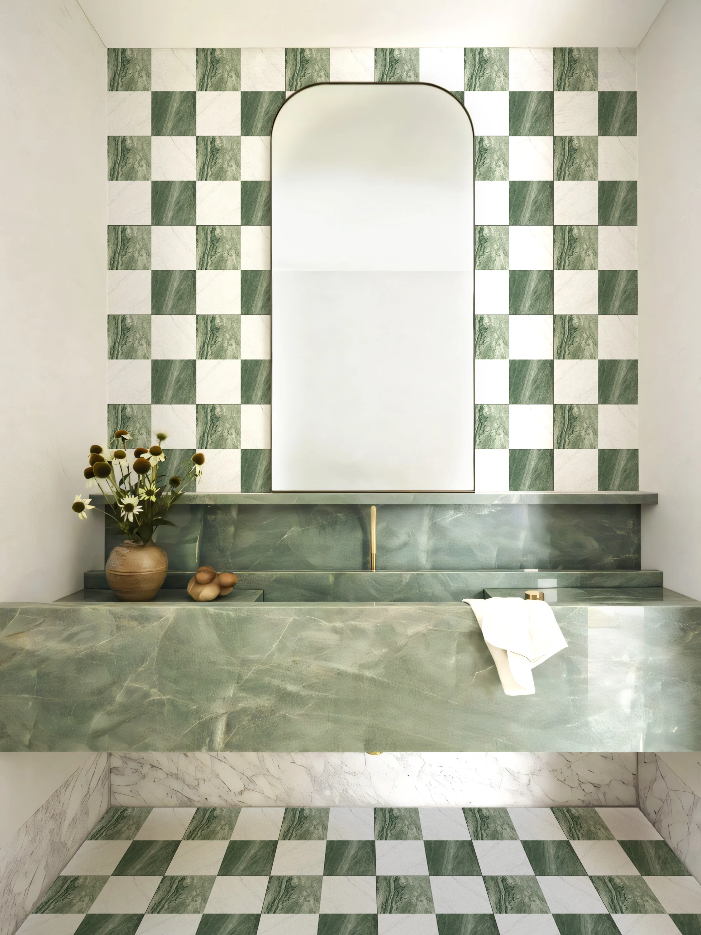 20PCS Simulated Thick Marble Tile Wall Sticker PVC Waterproof Self-adhesive Living Room Toilet Kitchen Home Floor Sticker