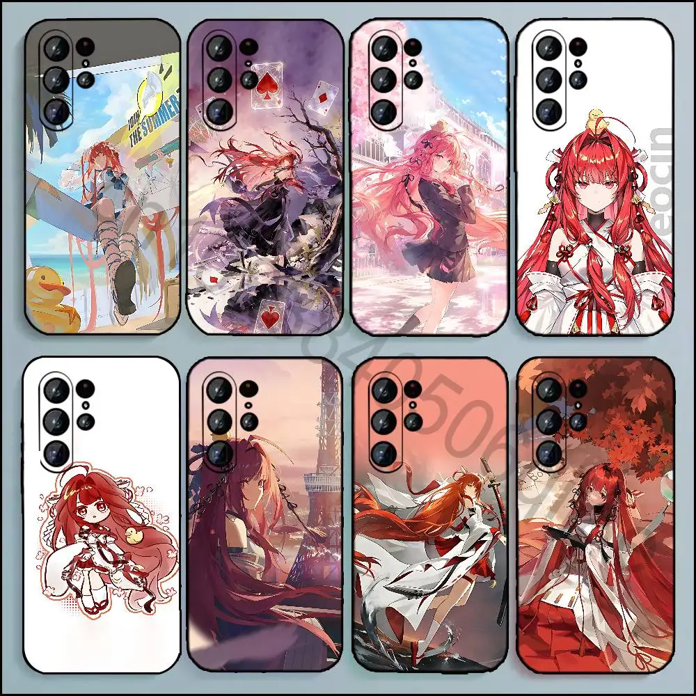 Erii U-Uesugi Phone Case For Samsung Galaxy A13,21s,22,31,32,52,53,71,80,A91 Soft Black Cover