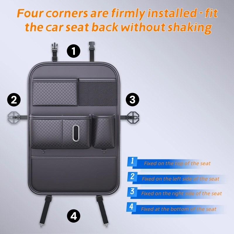 Leather Car Seat Organizer 5