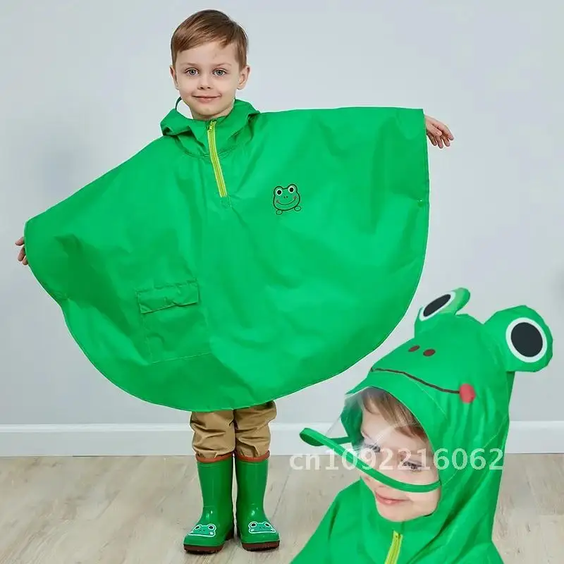 

coat Girls Raincoat Kids Cute Waterproof Child Rainwear Hooded Cover Children Rain Poncho Impermeable