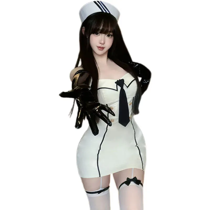 

Sexy Sailor Suit White Mini Skirt Set Halloween Theme College Style Women's Slim With Tie Dress Fashionable Female 2026 New