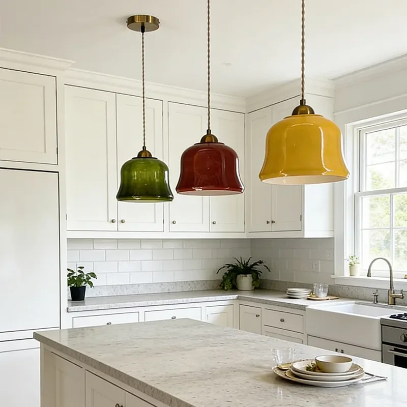 American Medieval Pendant Lamp Cream Windshield Chandelier Bedroom Bedside Restaurant Bar Cafe Retro Lighting Cross-border