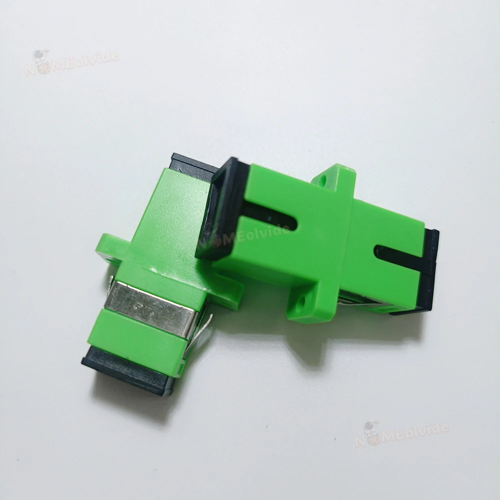 100/200/500pcs SC APC Simplex Single-mode Fiber Optic Adapter SC Optical Fiber Coupler SC APC Fiber Flange SC Connector  Adapter