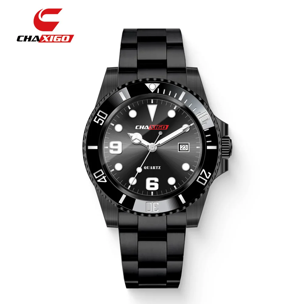CHAXIGO marque montre Lao lumineux Lux bracelet en acier montre hommes Quartz Wa tch
