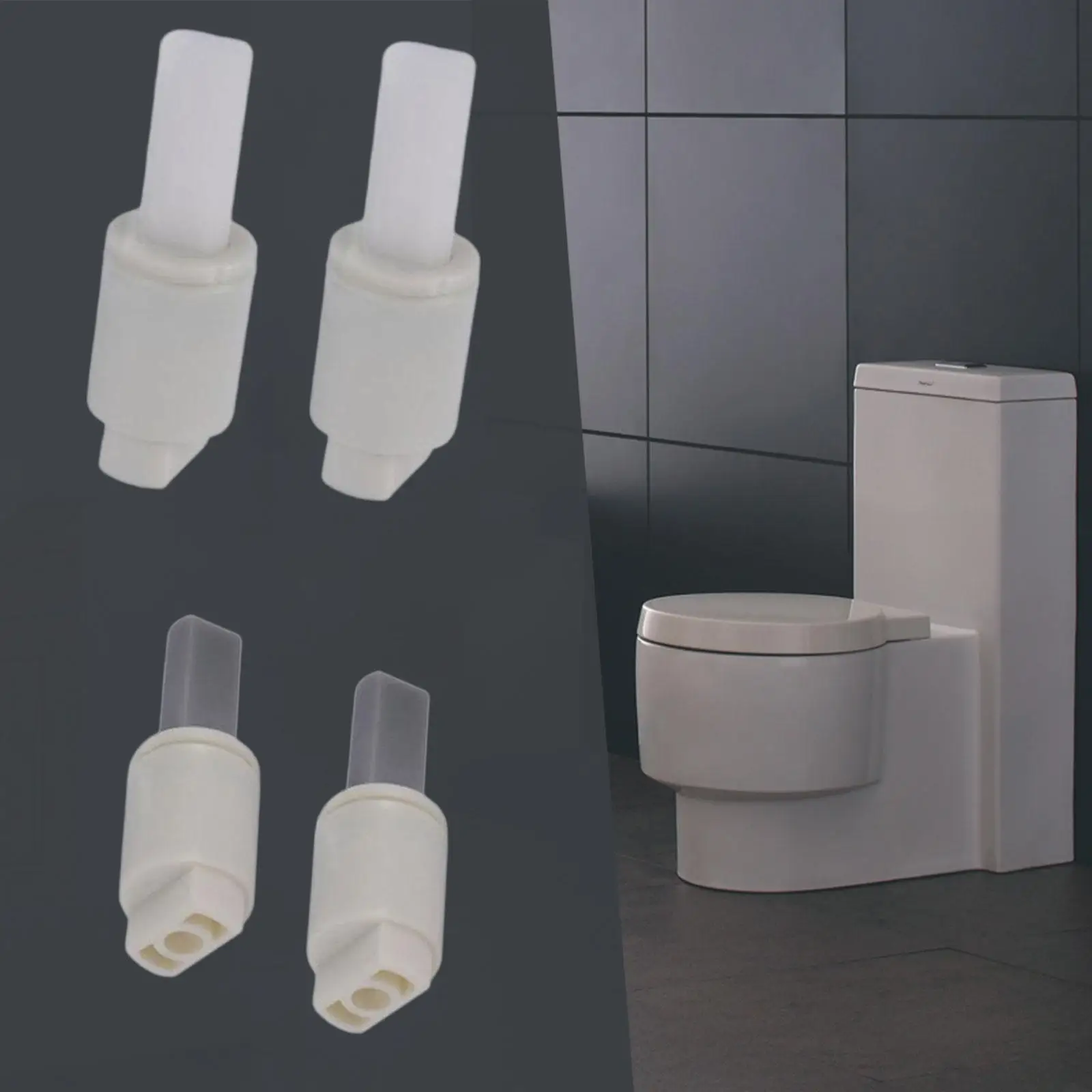 Soft Close Toilet Swivel Damper Hinge Noise Reduce Component Plastic Lid Buffer for Replacement and Bathroom Repair