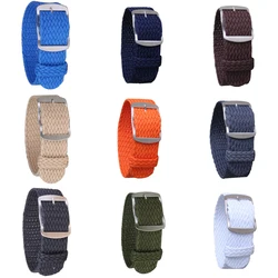 16mm 18mm 20mm 22mm einfarbig Perlon Woven Nylon uhrenarmbänder armband stoff Gewebt Uhr Strap Band schnalle gürtel schwarz blau