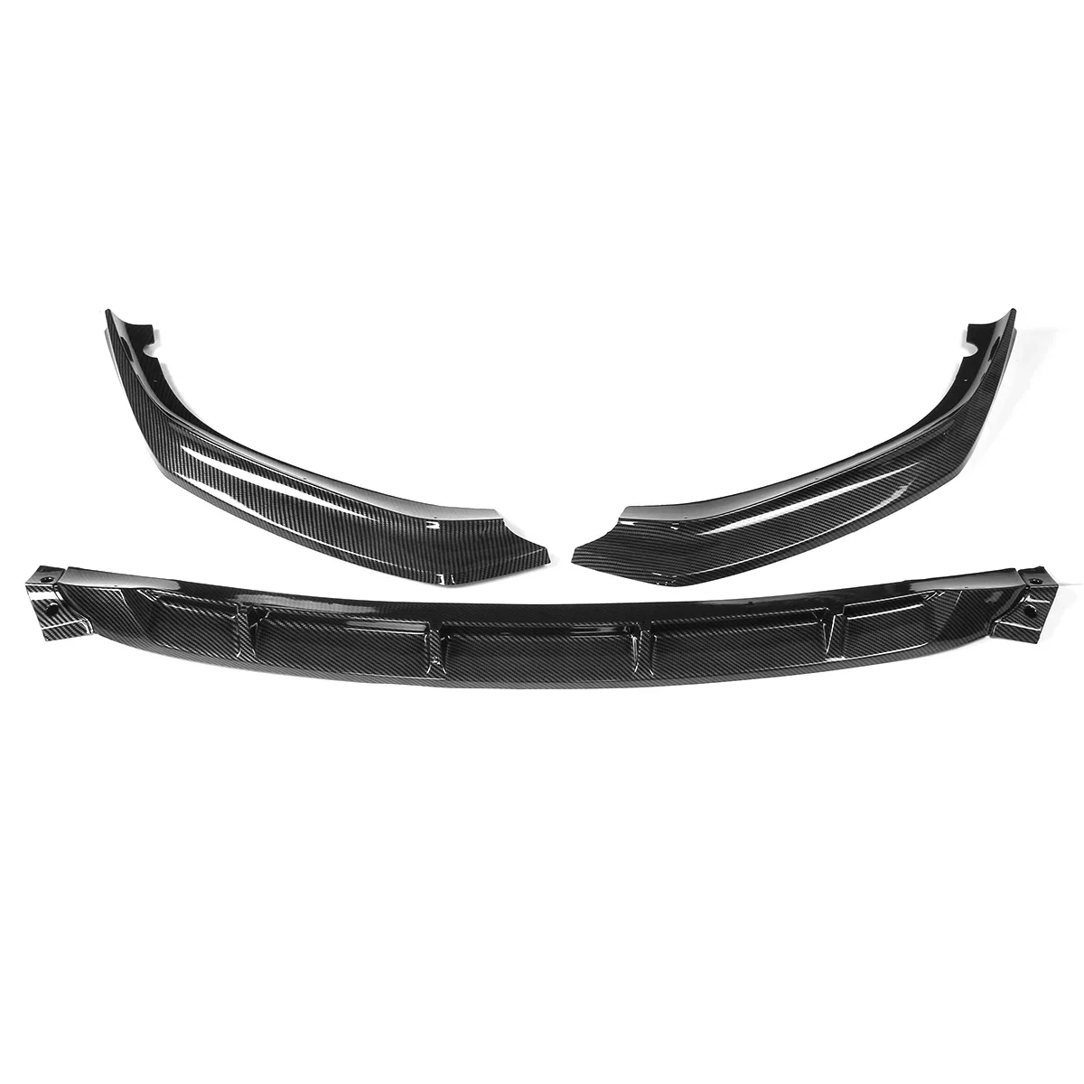 3Piece Car Front Bumper Lip Splitter Diffuser Body Kit Spoiler Bumper Guard Protection For BMW 5-Series G30 G31 G38 540i M Sport