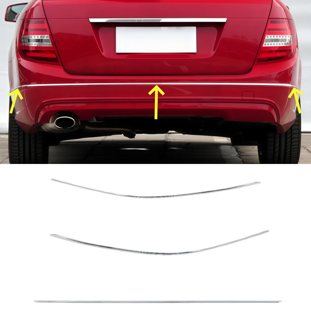 Rear Bumper Electroplated Decorative Strip 2048853421/2048 853621/2048 853521 For Mercedes Benz C-Class W204 Touring Edition