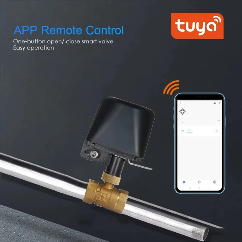 Tuya Smart Wifi Water Vavle Zigbee Gas Water Stop Check Valve DN15 مؤقت تحكم لاسلكي يعمل + Alexa Google Home