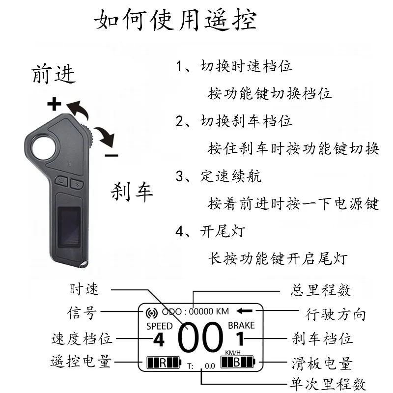 Electric four-wheel skateboard controller remote control kit ESC80\ 50\ 30 amp double drive four-wheel drive  motor main board