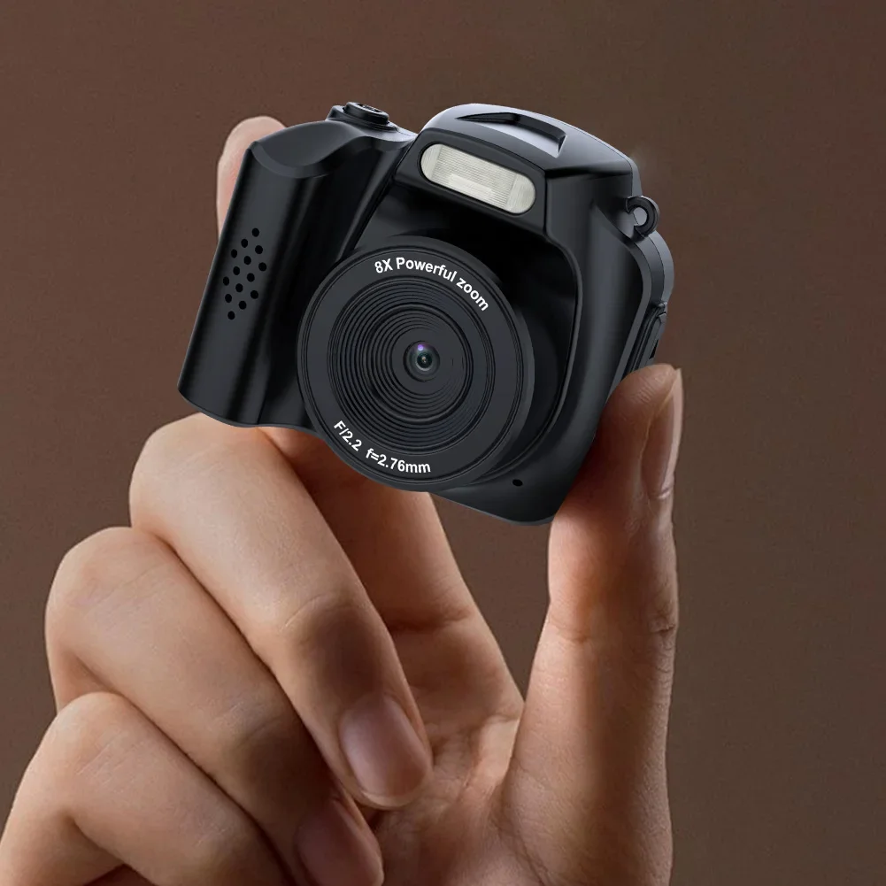 4K Large-Screen Thumb Camera for Students–64MP HD Mini Keychain Camera with Ultra-Wide-Angle Shooting