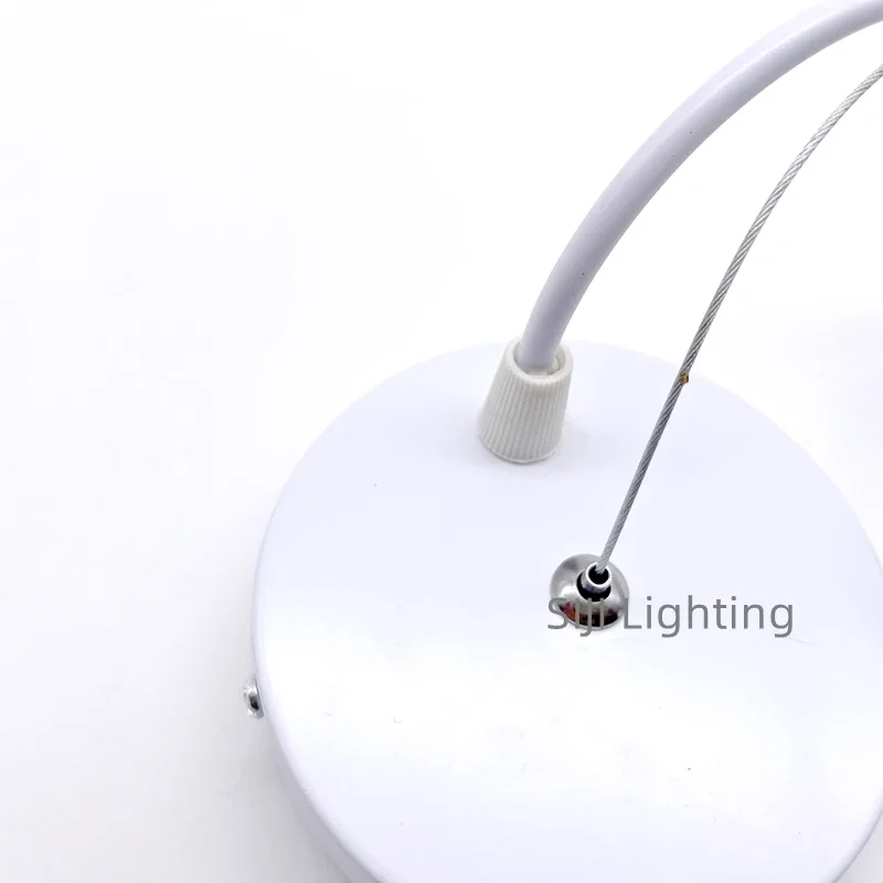 E27 Ceiling Canopy Cable wire Iron Lamp Base Ceiling Rose Chandelier Steel Wire Plastic Lamp Socket Lampshade LED Pendant Light