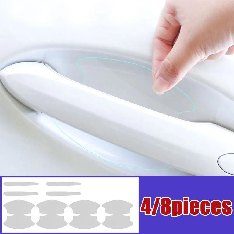 Car Invisible Door Bowl Handle Protective Sticker Anti-collision Scratch-resistant Protection Clear Strip Stickers Universal