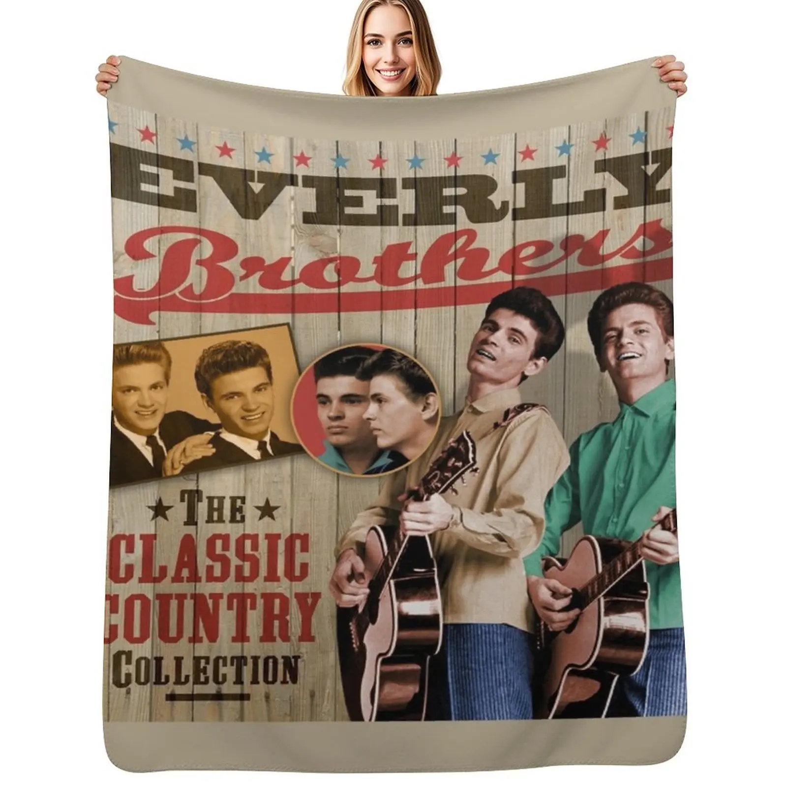 

Everly Brothers - The Classic Country Collection Throw Blanket Stylish Couch Blanket for Home Living Room