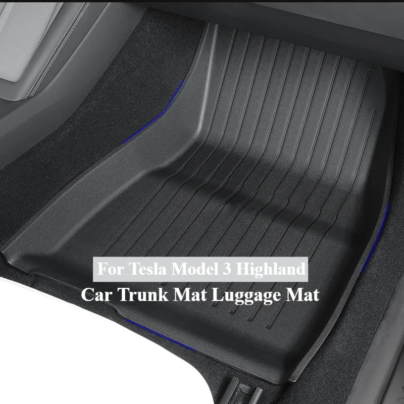 

Floor Mat For Tesla Model 3 Highland 2024 Car Trunk Mat Luggage Mat TPE waterproof Anti-Slip Set Floor Liner Pad Car Accessories