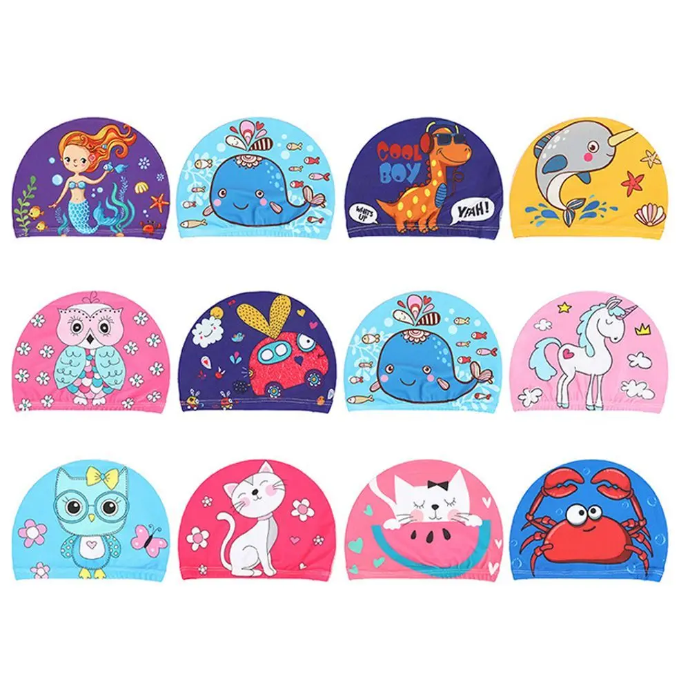 

Animal Children Breathable Sports Accessory Comfortable Protect Ears Cap Swim Accessiories Swim Pool Hat Kids Swimming Cap