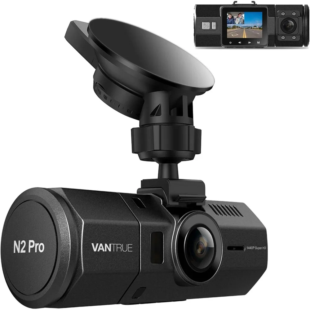 N2 Pro Uber Dual Dash Cam Infrared Night Vision, Dual Channel 1080P Front and Inside,24hr Motion Sensor Parking Mode