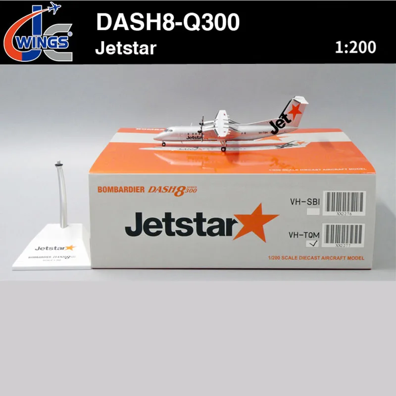 

JC Wings Die Cast 1:200 Scale Jetstar DASH8-Q300 VH-TQM XX2277 Alloy Aircraft Model Collection Toy Gift Display