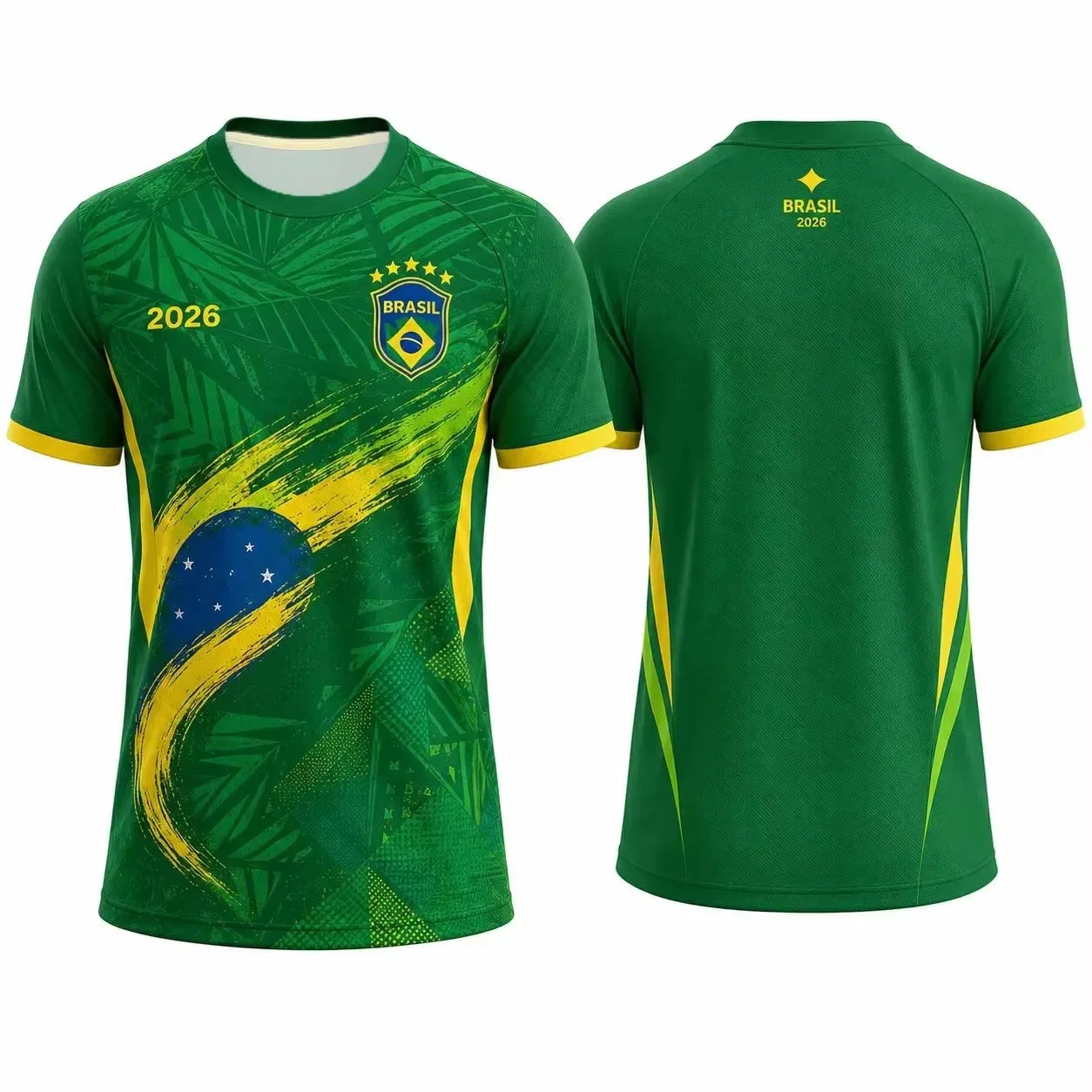 Men's breathable polo shirt, Brazil team 2026 featured printed fan shirt