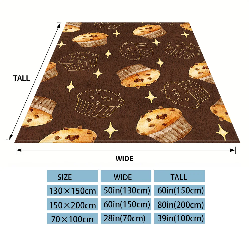 Choco Muffin Nap Blanket,Flannel Blanket,Suitable For Sofas,Beds,Cars,Rooms,Offices,Camping,Exquisite Gift Blankets