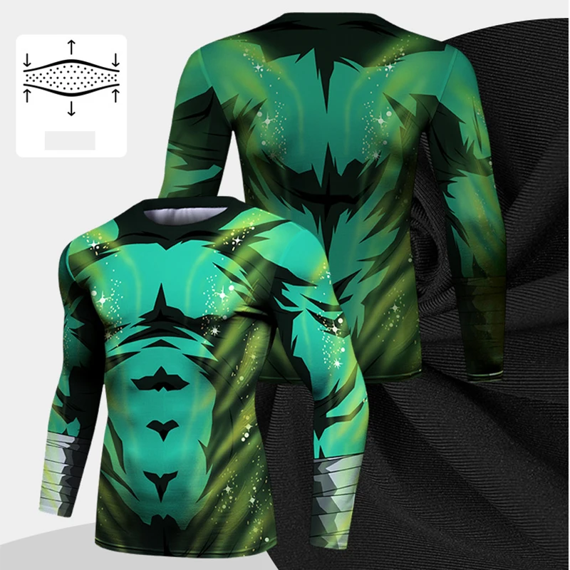 Boxe rashguard jiu itsu t-camisa + mma shorts sportsuit homens 3d compressão kickboxing fighwear aptidão bjj muay thai conjunto de roupas